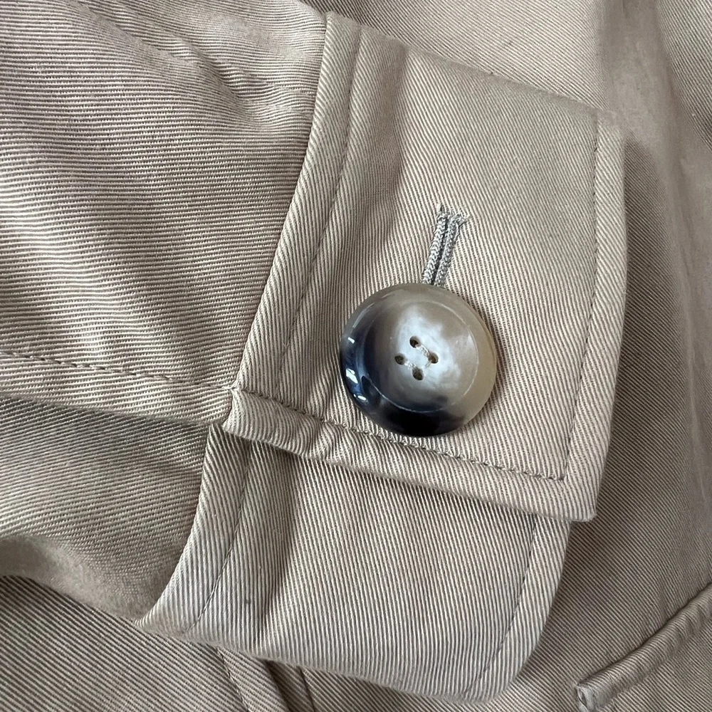 Sezane Tan Trench Coat with Hood - Picture 8 of 14